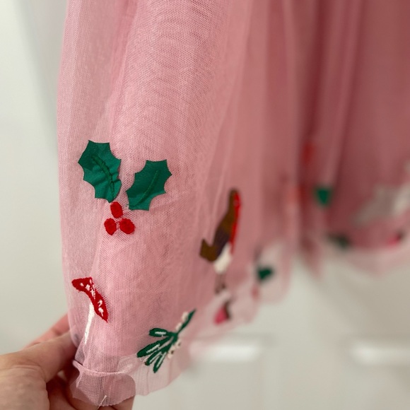 NWT Mini Boden Woodland Animals Holiday Tulle dress size 11/12Y - Picture 7 of 8